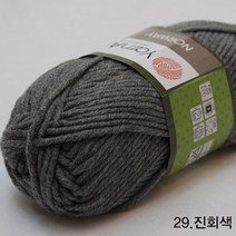 울마트 노르웨이 뜨개실 목도리 털실, 29 진회색, 1개