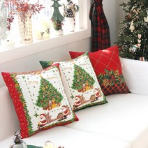 쁘띠 크리스마스 쿠션(솜포함) 예쁜 거실 쇼파 카페, 단품