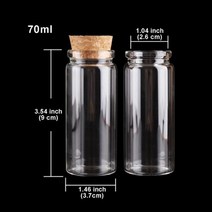 테라리움 1224 Pieces 20ml 30ml 40ml 50ml 60ml 70ml 90ml 120ml 150ml 유리 병 코르크 스파이스 캔디 항아리 컨테이너 9 크기 Upick, 12 pieces, 1개