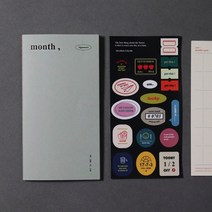 시그니쳐 먼슬리 플래너(스티커 세트) 로즈
