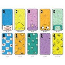 핀과 제이크 패턴 투명 젤리케이스