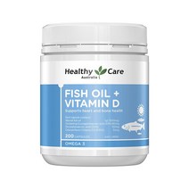 헬씨케어 피쉬 오일 비타민D 200캡슐 Healthy Care Fish Oil + Vitamin D