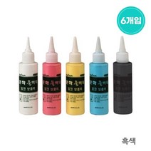 블랙 네온 화이트 보드 물백묵 마커 리필잉크 흑색6개 _ 999763EA, 쿠팡 본상품선택, 쿠팡 본상품선택