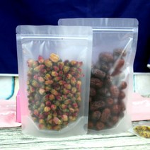 다빛코리아 스탠드 지퍼백 소분 봉투 비닐팩 투명 육수 보관 스탠딩 음료팩, 13cmX20cm+3.5cm (50+5장), 중(M)