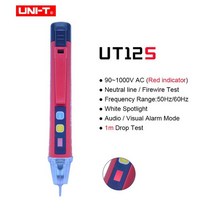검전기 누설잔류계 월선경보기 검정기 전기테스터 unit ut12dut12s ac 전압 감지기 비접촉 펜 테스터 전기 센서 2490v 1000v 전압 측정기 전류 테스트 연필, ut12s