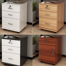 잠금 장치가있는 캐비닛 파일 캐비닛 서랍 캐비닛, 원 펌핑 블랙(40x40x56)