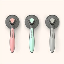 원터치 슬리커 브러쉬 강아지 고양이 빗 저자극 반려동물 털관리 브러시 털뭉침 털날림 방지, 핑크