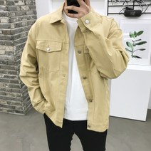 용된다 남자 오버핏 빅사이즈 포켓 트러커 자켓
