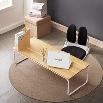 갤러리데코 하이우드 좌식 커피 테이블 티 소파 식탁 1200 대형, 화이트