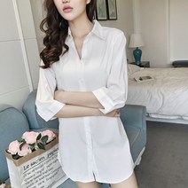 다발로 여자 여름 가을 캐주얼 패션 무지 남방 셔츠 데일리룩