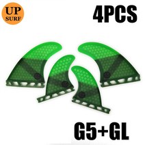 서핑 서핑 액세서리 5pcs/4pcs 핀 세트 단일 탭 M + GL UK2.1/L/GX 유리 섬유 벌집 스포츠, 08 G5GL 4pcs