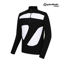 [테일러메이드] 남성 로고 배색 반집업 니트 TMSHK4222-199