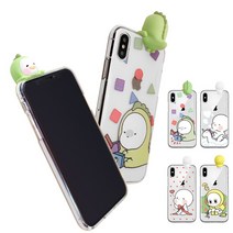 [Hidi] 아이폰XS MAX / 바니 옴팡이 러빙 피규어 클리어젤리 케이스, 리본츄, 선택옵션