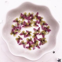 쇼파뒤 카페 인테리어 가게오픈 개업 결혼 선물 노호혼 재물복 8*10mm 미니 다채로운 3D 휠 나비 네일 아트 라인 석 아크릴 시트 Appliques 스크랩북 DIY 매니큐어, [02] 150PCS, [04] 2