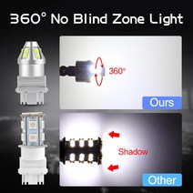 T20 7440 W21W Led 전구 방향 지시등 3157 램프 10SMD 3030 칩 자동 테일 브레이크 라이트 리버스 1 개, 01 빨간_01 T20 7440 W21W, 1개