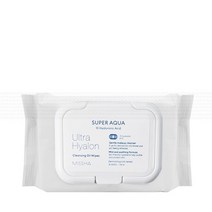 [미샤] 수퍼 아쿠아 울트라 히알론 클렌징 오일 티슈 30매/154ml, 상세 설명 참조, 단품