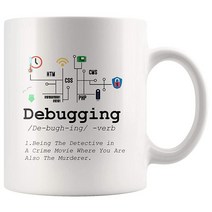 Panvola 디버깅 데피니션 머그 재미있는 선물 컴퓨터 프로그래머 프로그래밍 코딩 코드 IT 기술 지원 커피 세라믹 컵 (325ml), 11 oz