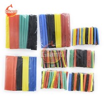 측정공구 테스터기 전압계 328 Pcs 수축 21 폴리올레핀 열 튜브 5 색 8 크기 랩 슬리브 세트 콤보, [01] 328pcs