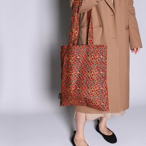 MARKED ORANGE FLOWER 에코백 여성 숄더백 골덴 코듀로이 소재 빅사이즈 핸드메이드