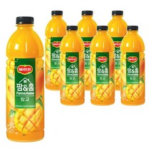칠성 델몬트 팜앤홈 망고 과일주스 1.2L 6펫 아이간식, 7세트