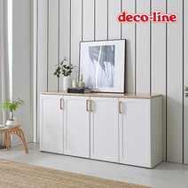 데코라인 코넬 모다 1600 수납 와이드 높은 거실장 DGJ075C, 그레이+대리석