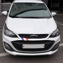 JSTAR 더뉴 스파크 전용 그릴 포인트 3색 국기 디자인 데칼스티커 랩핑필름 실외 드레스업 익스테리어 용품, H_퍼포먼스-운전석