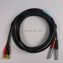 lemo00과 microdot에 호환 듀얼 산업용 동축 케이블 RG174 초음파 flaw detector 용 6 미터