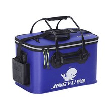 오늘출발 고강도 EVA 낚시 접이식 양동이 두레박 밑밥통 살림통 바칸, 블루, 40CM