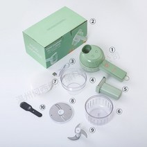 후지육절기 족발써는기계 육절기 고기세절기 절단기 4In 1 휴대용 전기 야채 커터 세트 슬라이서 나선형, 01 B