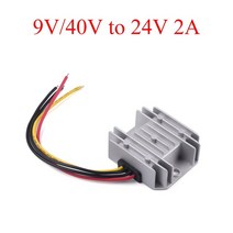 차량용 슈퍼 캐패시터 캐퍼시터 전압안정기 DC 8V/9V/40V 12V/13.8V/24V 전력 변환기 3/4/5/6/10/15/20/25A 자동 부스트 벅 레귤레이터 안정기 차를, [13] 9V-40V to 24V 2A