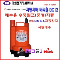 대화전기 DC12V 자동펌프 수중펌프 중형 DPW80A-12 수중모터 물펌프 농업/활어차/지하실 배수용 배수펌프 수중모타