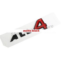자동차 부품 all4 문자 엠블럼 배지 스타일링 배지 미니 쿠퍼 countryman all wheel drive trunk logo sticker mattt black red, 매트 블랙