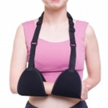 블랙 목패드 길이조절 2WAY 팔 고정 밴드 건강보호 안전용품 통증완화 재활, BLACK