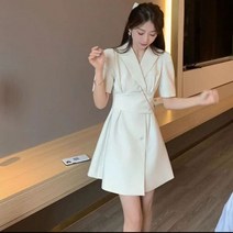 정장 원피스 롱 하객 졸업사진 짧은 기본 여성 여름 반팔 빅사이즈 결혼식 하객룩