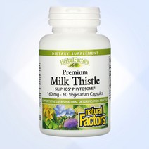 네추럴팩터스 밀크 시슬 160mg 칼슘 파이토솜 실리빈 실리마린 씨슬 60캡슐, 60캡슐 1개