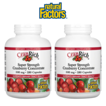(1+1) 내추럴팩터스 크랜베리 리치 500mg 180캡슐 2팩, 2개