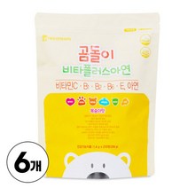 키즈 어린이 멀티 비타민 C B E 아연 미네랄 함유 종합비타민 건강기능식품, 6개, 스프링타이거