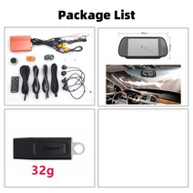 어라운드뷰 후방 사이드 카메라 5D 360 시스템 자동차 서라운드 뷰 DVR 버드 파노라마 나노 코팅 -안개 비-, 04 Package 4