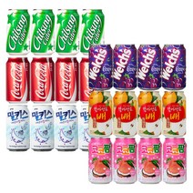 인기뚱캔 6가지맛 총24캔/코카콜라/사이다/밀키스/웰치스/갈아만든배/코코팜/파워에이드///, 24개