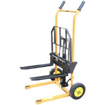 수동 지게차 유압식 핸드 카트 미니 리프트 스태커, 범용휠 200kg / 0.9m 카고 포크