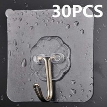 금속 용접 접착제 30PCS 벽 후크 방수 Oilproof 자기 접착제 투명 재사용 가능한 원활한 교수형 후크 부엌 욕실 사무실에 대 한, CHINA, As shown 3
