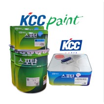 KCC페인트 정품 스포탄 KS 비노출 방수재 주제 경화제 20K 흑색 하도투명 4KG, 흑색20KG, 1개