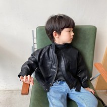 아동 블랙 라이더 자켓 우미니