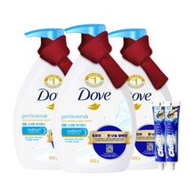 젠틀 스크럽 바디워시 1L 3개 + 치약