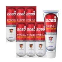 2080 진지발리스 오리지날 치약 90g 6개, 단품