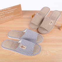 린넨 복 슬리퍼/왕골 층간소음 실내화 빅사이즈 거실화 접대용 거실 사무실 단체 여름슬리퍼, 여-핑크