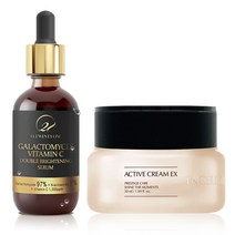 O21+인셀덤 스킨케어 진심 세트 블랙 / 비타민C 더블 브라이트닝 세럼 50ml+엑티브 크림 EX 50ml