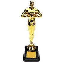 퇴직기념패 오스카 트로피 수상 금도금 복제 단체 경기 대회 공예 기념품 플라스틱 축하 선물 18cm 21cm 26cm