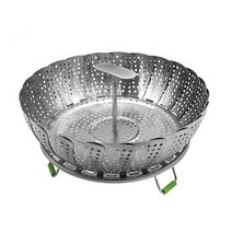 안전손잡이 찜기 스테인리스 찜망 스텐찜기 200mm* 90mm 손잡이 안전다리 유럽 및 미국FDA 승인, 20*9cm
