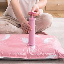 파워짐 간편 펌프형 진공압축기 미니 압축팩 펌프, 1개, 핑크, 1개